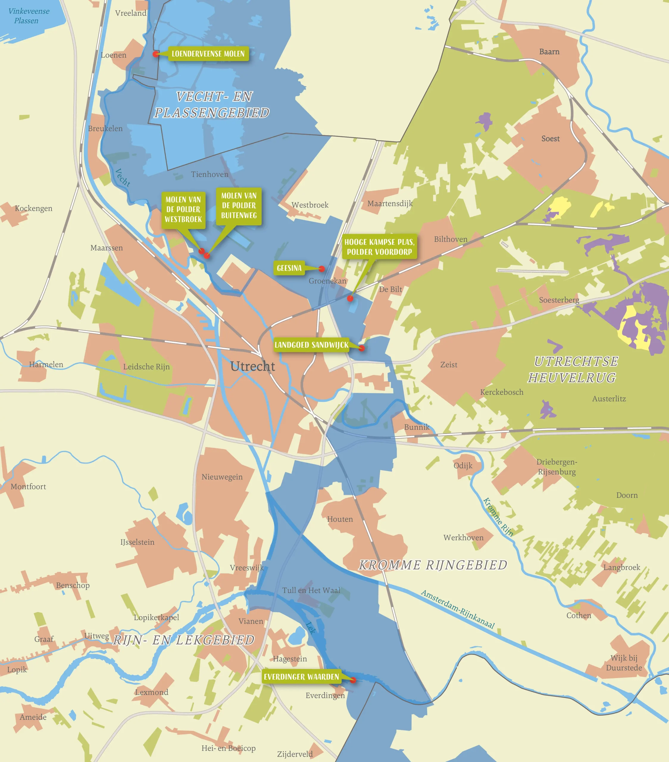 Utrechts landschap onder water